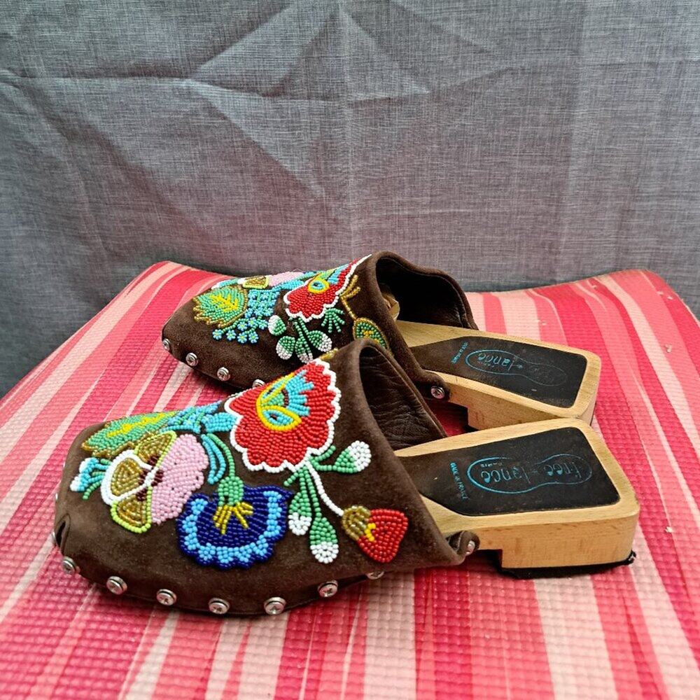 %Free Lance Paris Sandals Floral Summer Women Size 38 / US 8 / D14